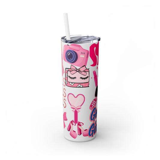 Girly Girl Straw Tumbler , 20 oz